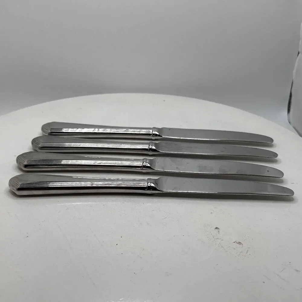 Lenox ARCHWAY Stainless 18/10 Glossy Silverware set of 4 Dinner Knives 9 1/4